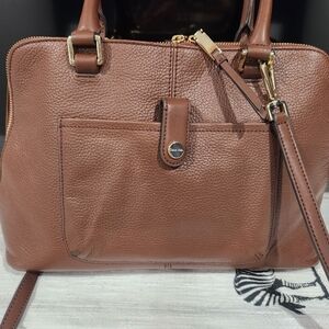 NWOT- Calvin Klein Brown Leather Satchel